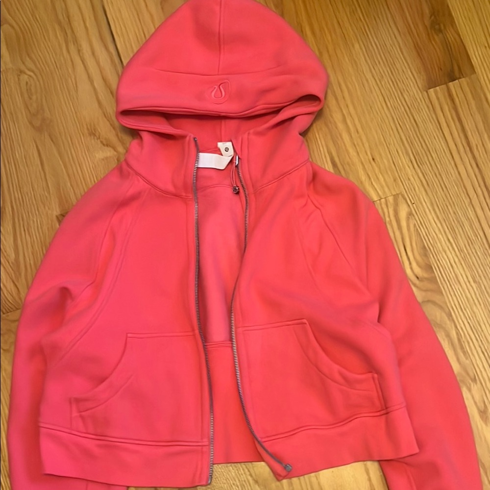 Coral Hooded Lululemon Zip-Up Jacket